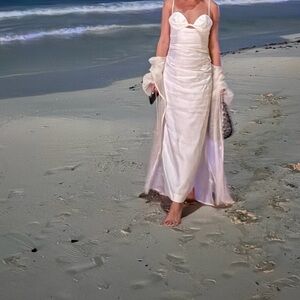 SIR the label White Midi Dress